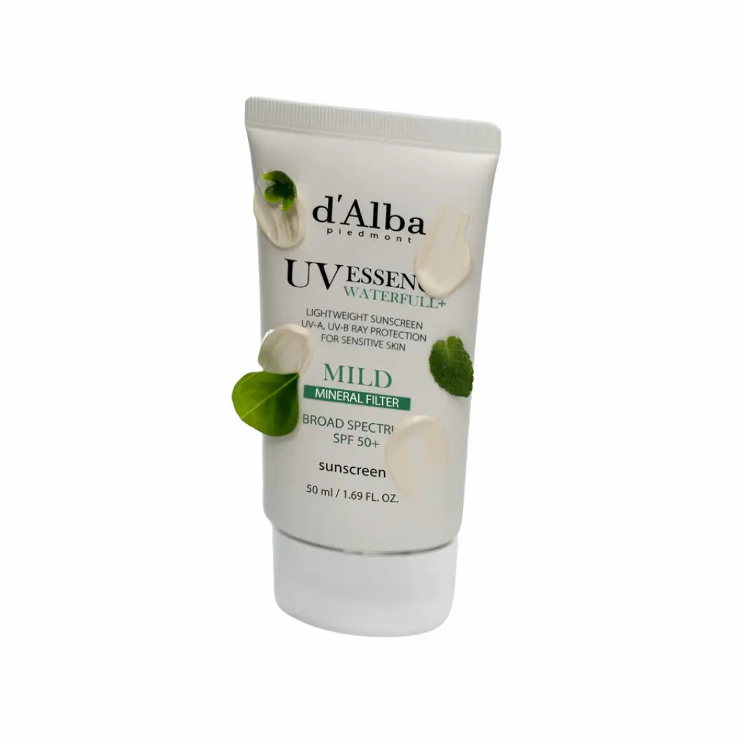 Texture of d’Alba White Truffle Waterfull Mild Sunscreen SPF 50+ gentle Korean skincare