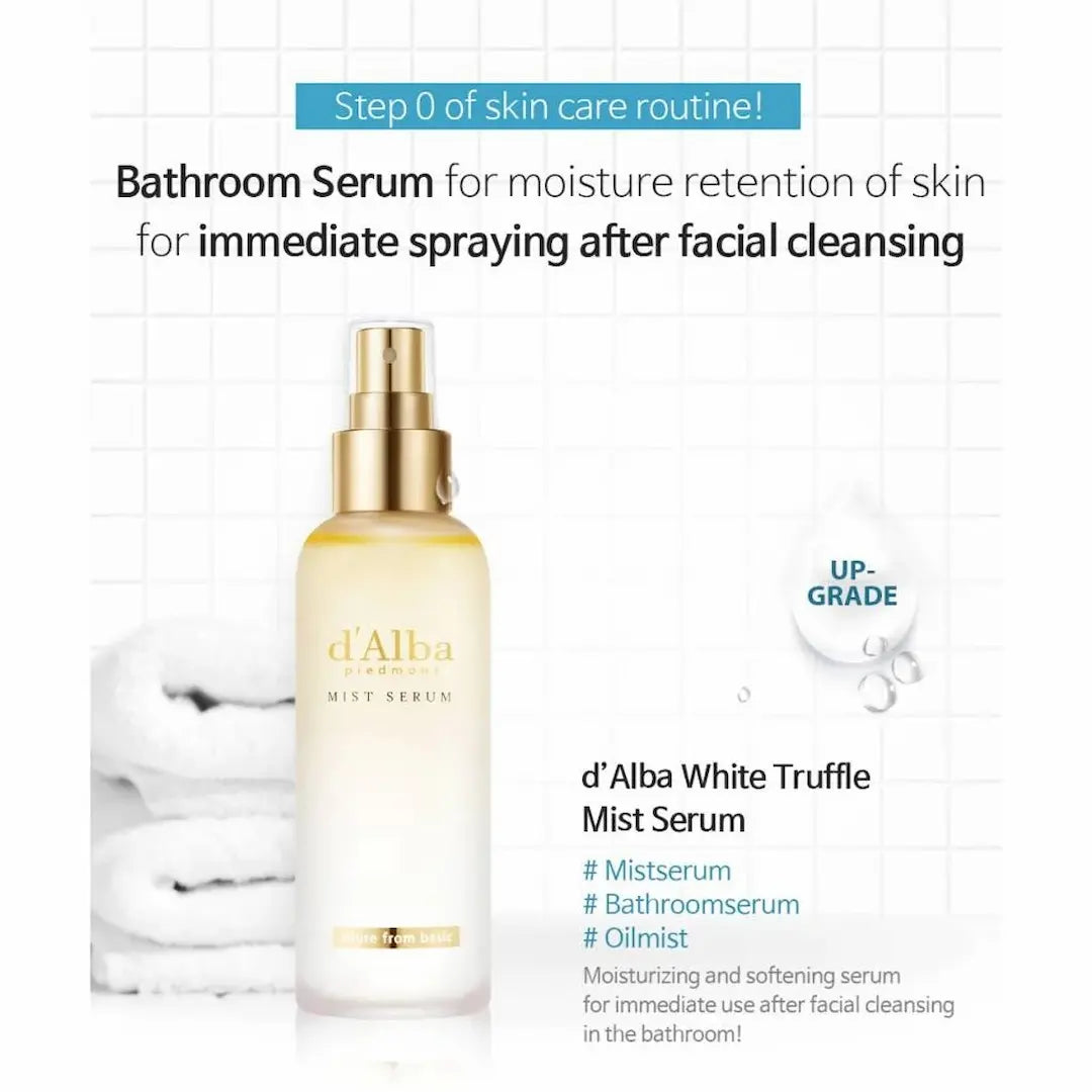Close-up texture of d’Alba White Truffle First Spray Serum – lightweight K-Beauty face mist