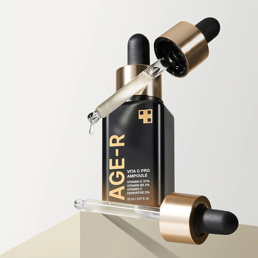 Texture of Medicube Age-R Vita C Pro Ampoule showing lightweight absorption