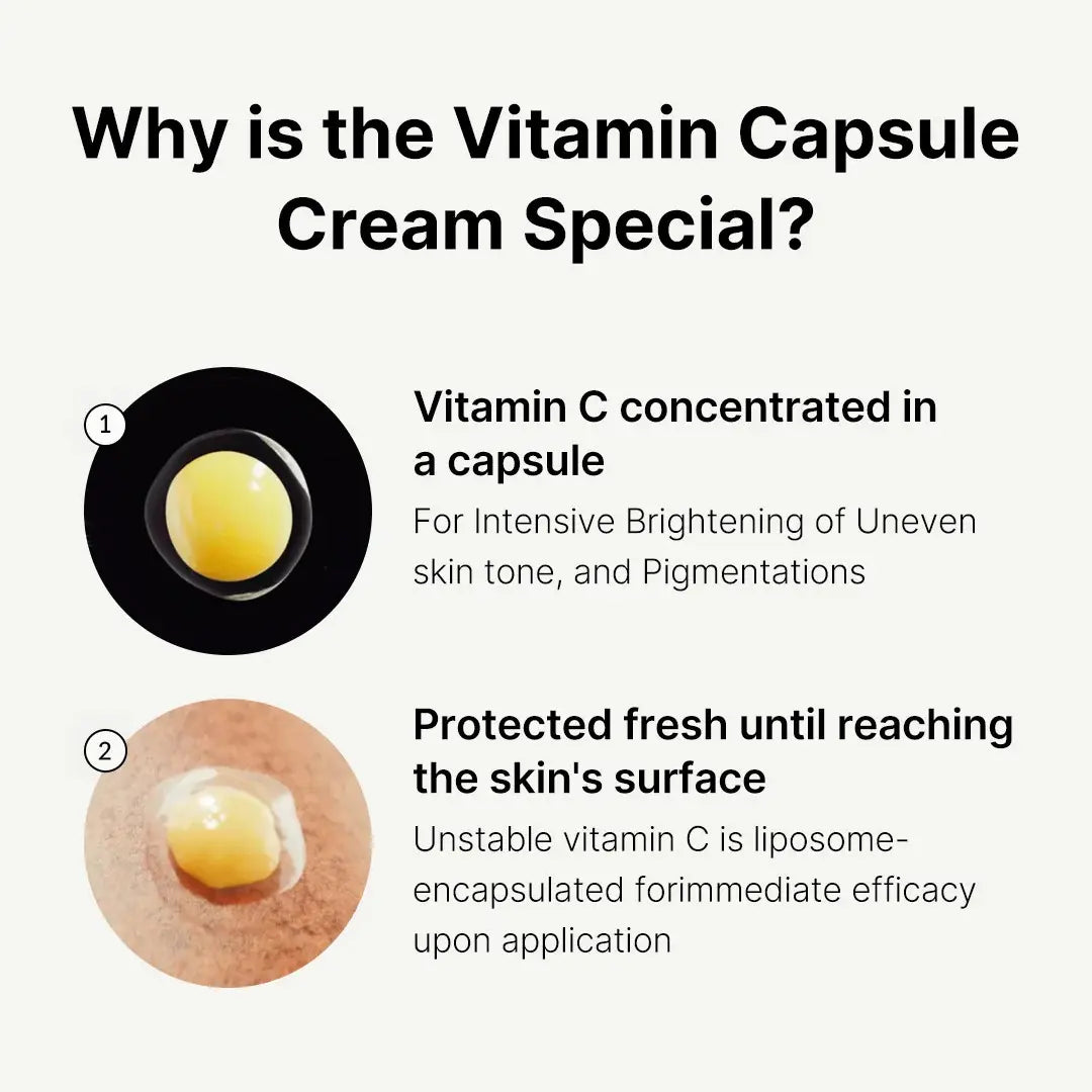 Applying Medicube Deep Vita C Capsule Cream on skin | glow care