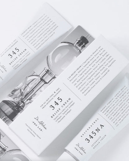 345 Relief Cream Box Packaging