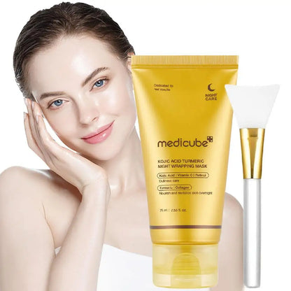 Medicube Night Mask ingredients: kojic acid, turmeric, retinol, collagen | Korean skincare