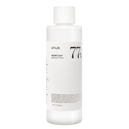 Texture of Anua Heartleaf 77% Soothing Toner showing lightweight formula