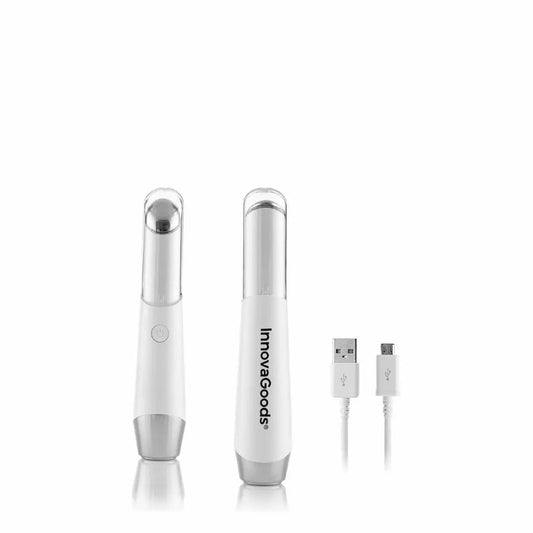 Front view of InnovaGoods Anti-Ageing Eye Massager showing LED lights