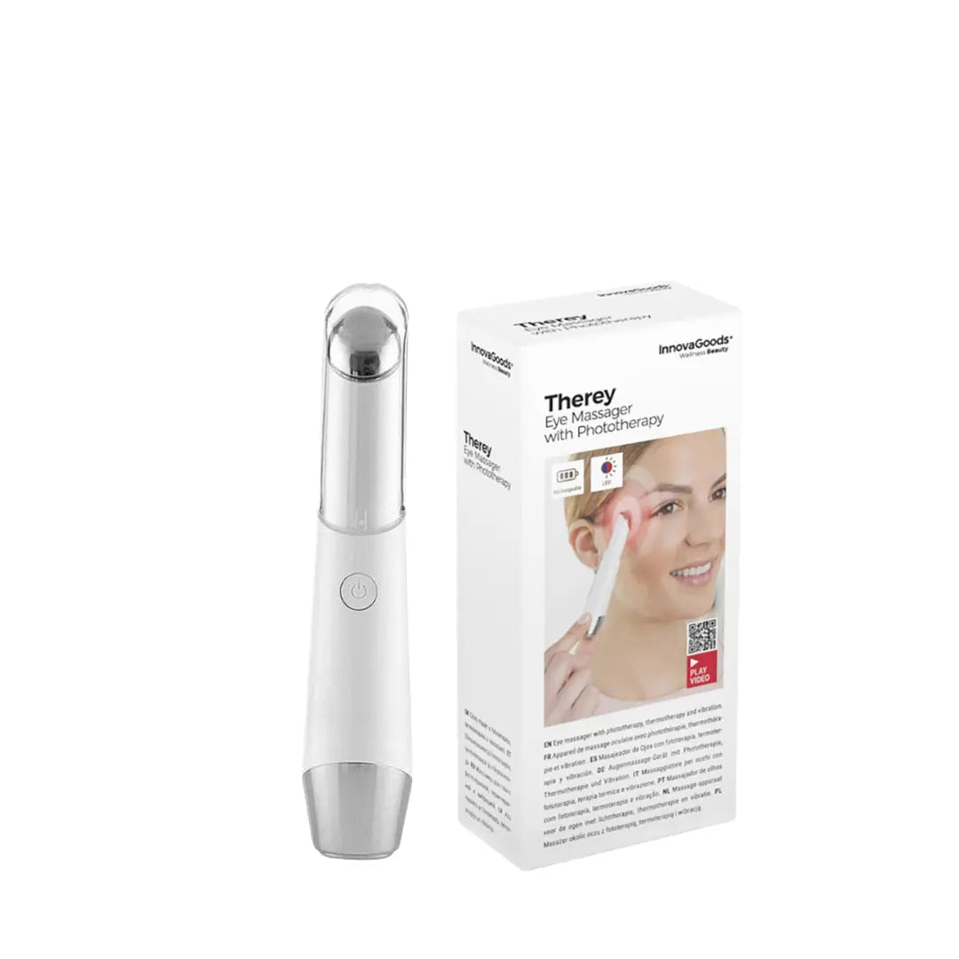 Packaging of InnovaGoods Anti-Ageing Eye Massager with manual