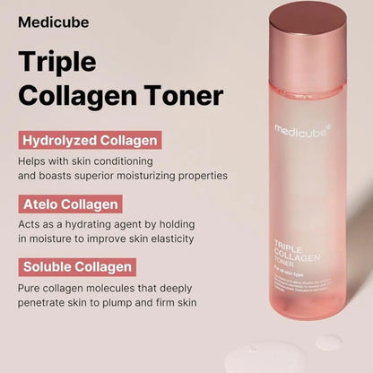 Applying toner with cotton pad | elasticity and glow