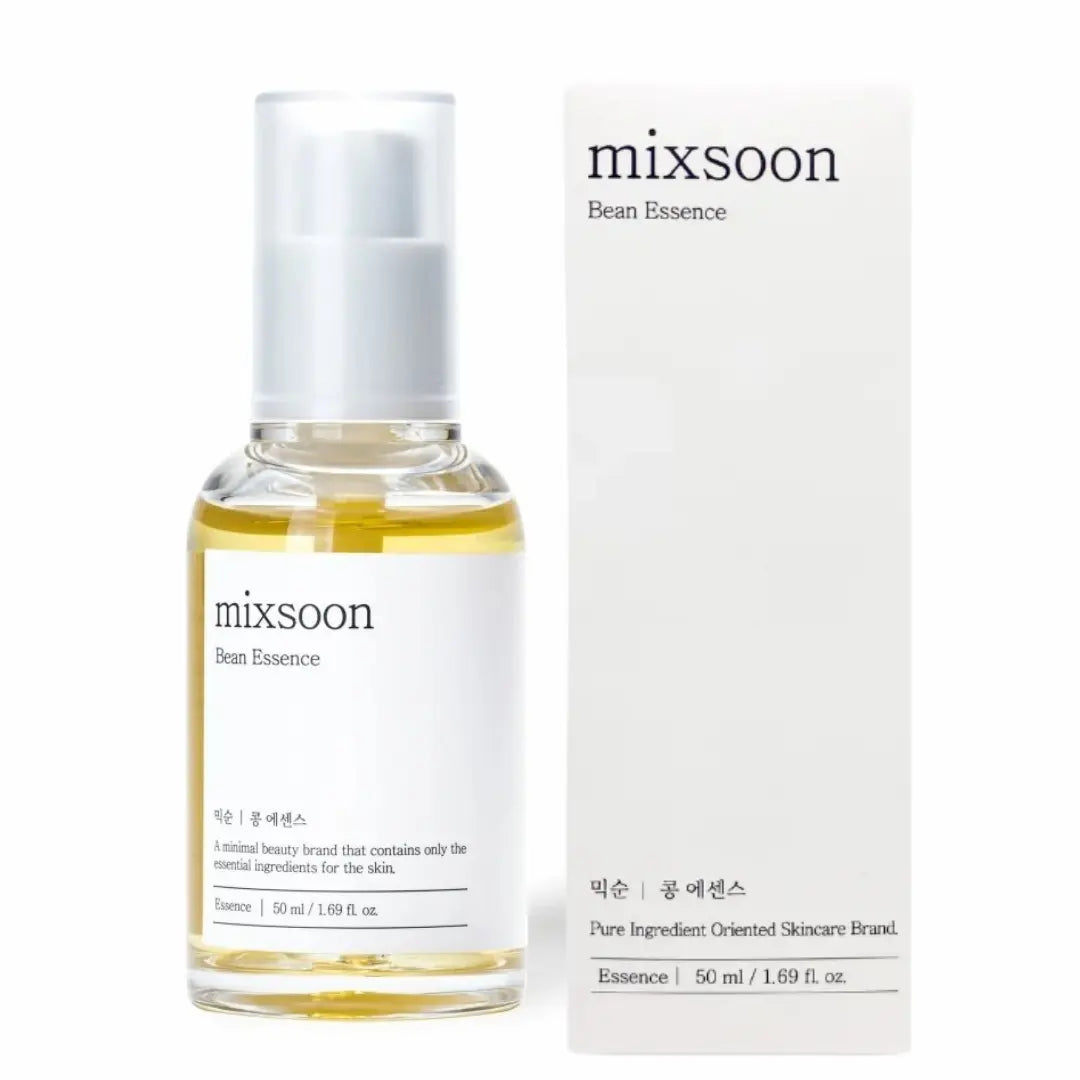 Mixsoon Bean Essence packaging box – elegant Korean skincare.