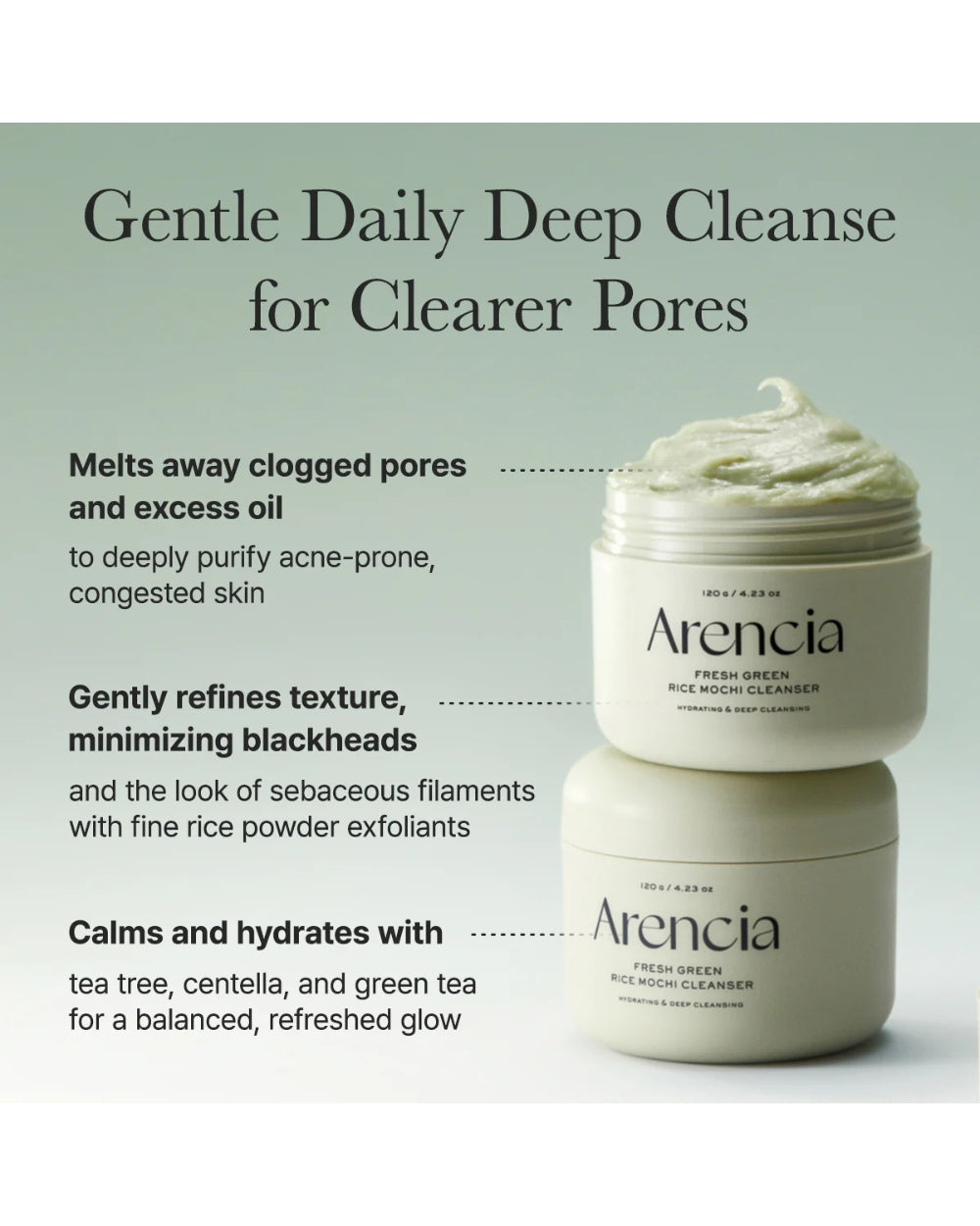 Arencia - Fresh Green Rice Mochi Cleanser