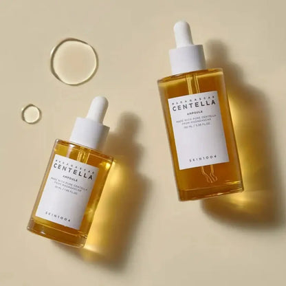 Applying SKIN1004 Madagascar Centella Ampoule on skin for hydration